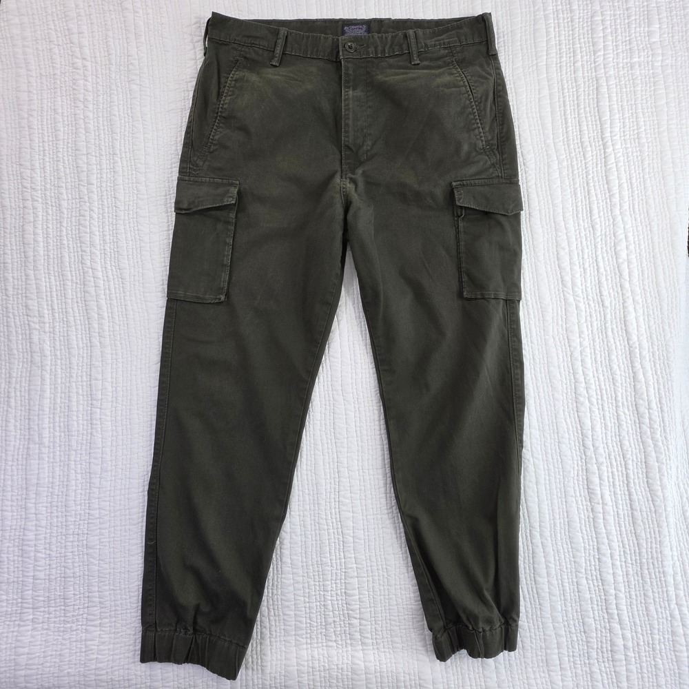 Levi Strauss Co Mens Olive Green Cargo Jogger Pants Utility Tapered EUC 38x29
